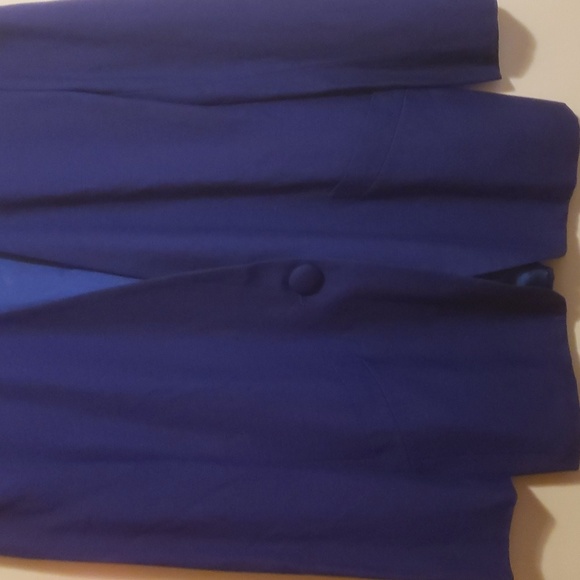 Christian Dior royal blue one button up blazer size 8. - Picture 2 of 4